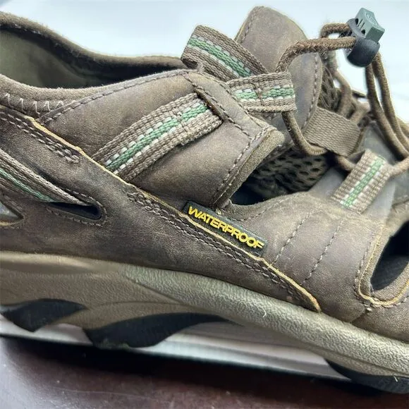 KEEN Men's Brown Leather Waterproof Hiking Sandals Size 11.5 Casual Summer