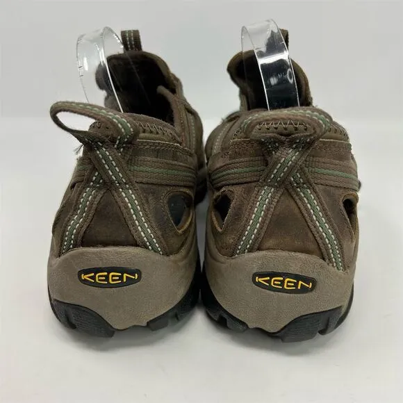 KEEN Men's Brown Leather Waterproof Hiking Sandals Size 11.5 Casual Summer