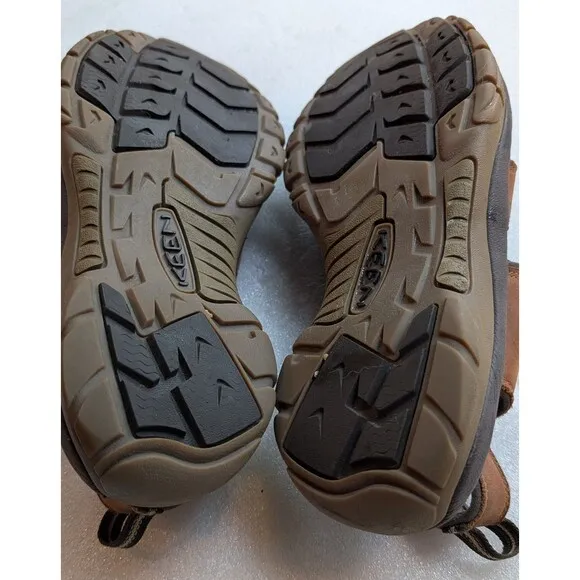 KEEN Men's Hiking Sandal US Size 11.5 Newport Brown Leather Waterproof CLEAN