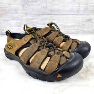 KEEN Mens Newport H2 Waterproof Sport Hiking Leather Sandals Size 10 Brown
