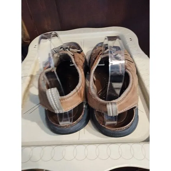 Keen Mens River Sandals Mens 8 M Brown Leather Fabric Cinch Washable Waterproof