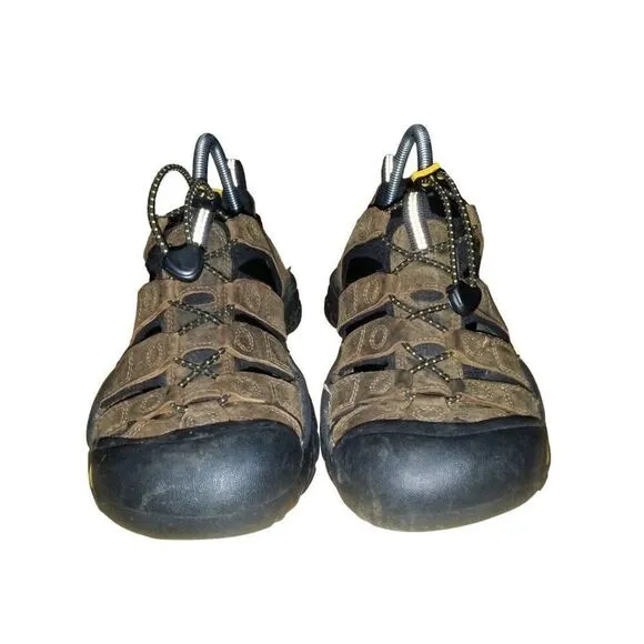 Keen Newport Bison Hiking Sandals Men Sz 8 Brown Leather Waterproof‎ Outdoors