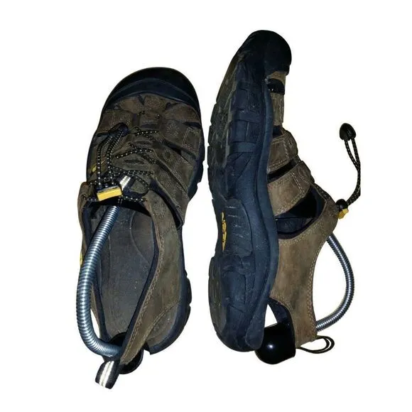 Keen Newport Bison Hiking Sandals Men Sz 8 Brown Leather Waterproof‎ Outdoors