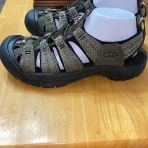 KEEN Newport H2 Sport Sandals Men's Olive Green Brown Leather Waterproof Size 9