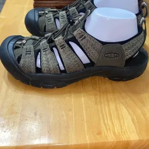 KEEN Newport H2 Sport Sandals Men's Olive Green Brown Leather Waterproof Size 9