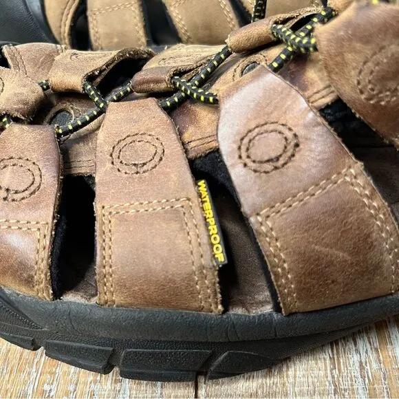 Keen Newport Leather Waterproof Hiking Sandals With Straps Size 12