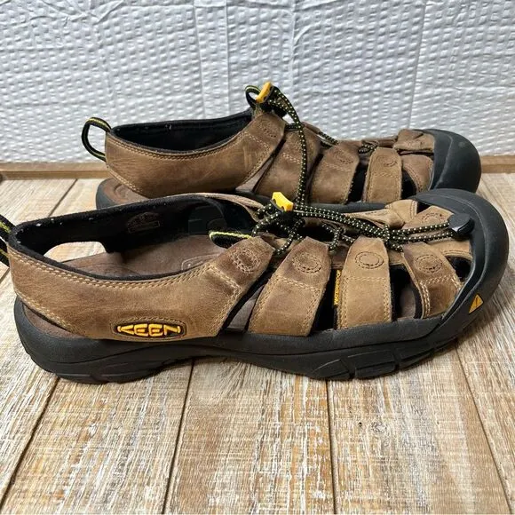 Keen Newport Leather Waterproof Hiking Sandals With Straps Size 12