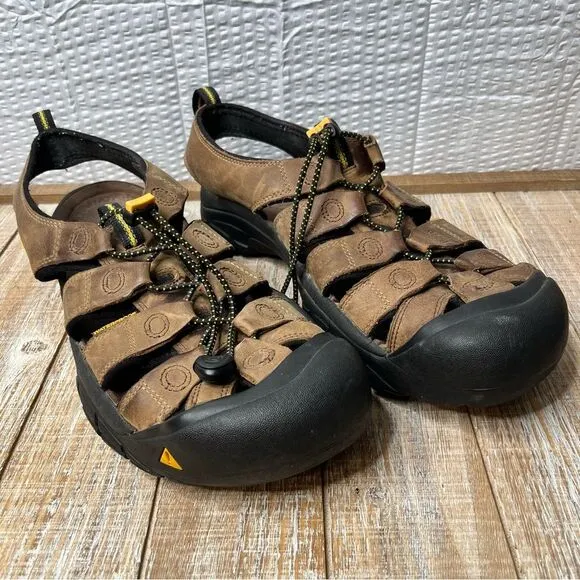 Keen Newport Leather Waterproof Hiking Sandals With Straps Size 12