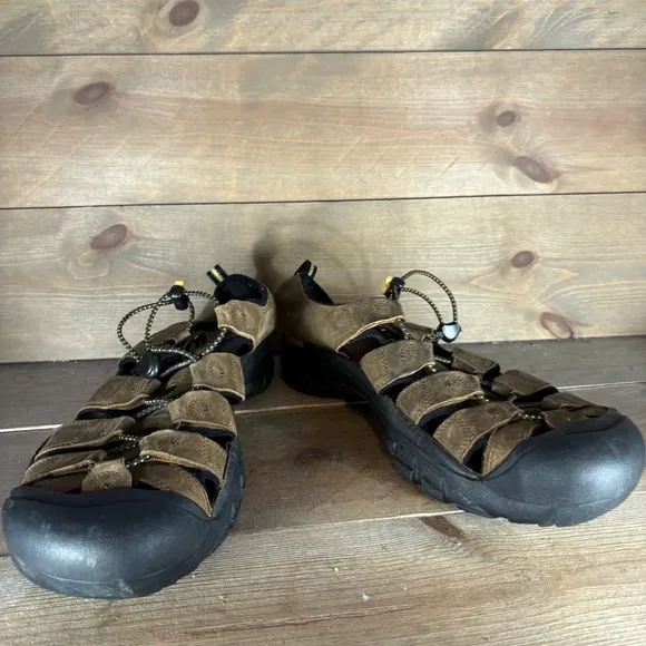 keen newport mens size 13 shoes brown leather waterproof athletic outdoor sandal