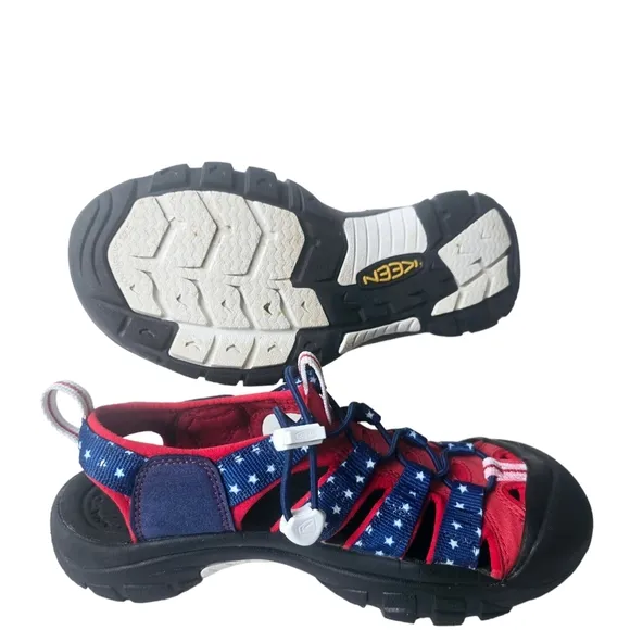 KEEN Newport Red, White and Blue Sandals size 6.5