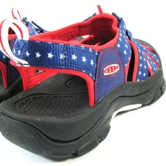 KEEN Newport Red, White and Blue Sandals size 6.5