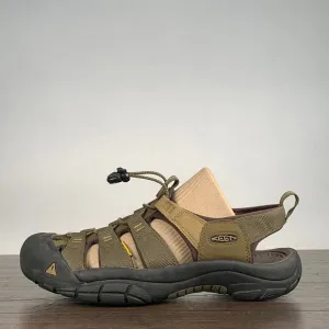KEEN Newport Sandals Mens 11 Green Waterproof Canvas Toe Cap River Hiking Camp