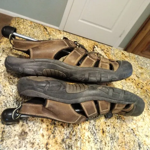 Keen Newport Waterproof Bison Brown Leather Sport Hiking Sandals Men’s Size 13