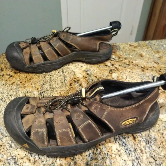 Keen Newport Waterproof Bison Brown Leather Sport Hiking Sandals Men’s Size 13