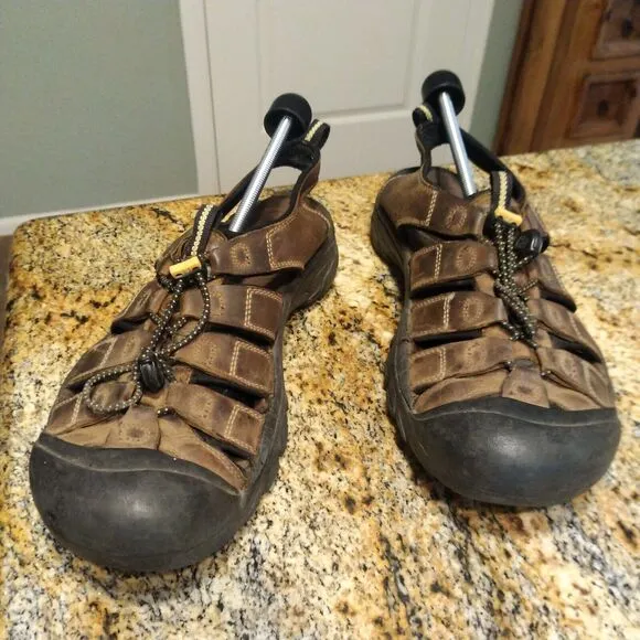 Keen Newport Waterproof Bison Brown Leather Sport Hiking Sandals Men’s Size 13