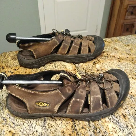 Keen Newport Waterproof Bison Brown Leather Sport Hiking Sandals Men’s Size 13