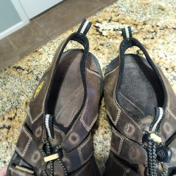 Keen Newport Waterproof Bison Brown Leather Sport Hiking Sandals Men’s Size 13