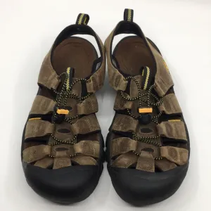 KEEN Newport Waterproof Hiking Camping Gorpcore Brown Leather Sandals Sz 9 Men