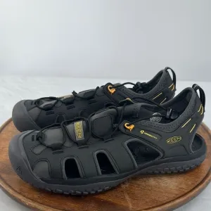 Keen Sandals Mens 11.5 D Solr Black Gold Waterproof Fisherman Water Shoe