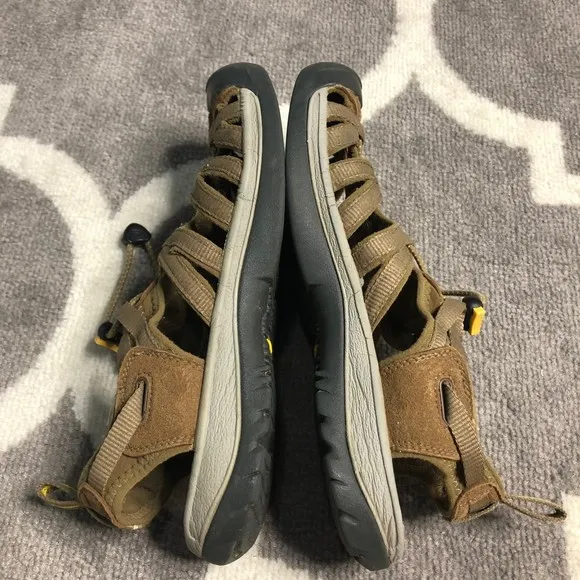 Keen Sandals Womens 9 Brown Whisper Close Toe Waterproof Leather
