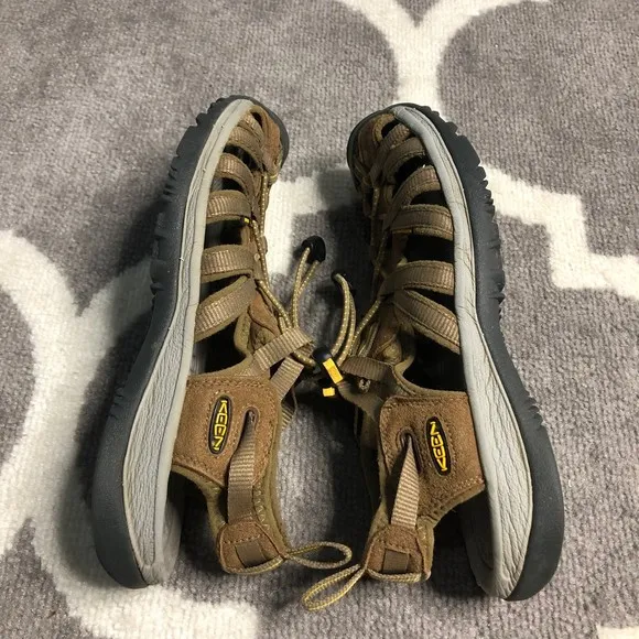 Keen Sandals Womens 9 Brown Whisper Close Toe Waterproof Leather