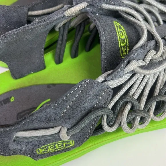 KEEN UNEEK 1013878 Mens Classic Two Cord Outdoor Waterproof Gray/Green Sandals