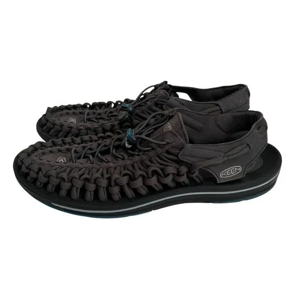 KEEN Uneek Flat Cord Summer Gray Sandals Mens Size 12