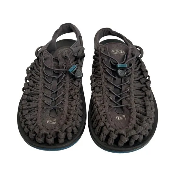 KEEN Uneek Flat Cord Summer Gray Sandals Mens Size 12