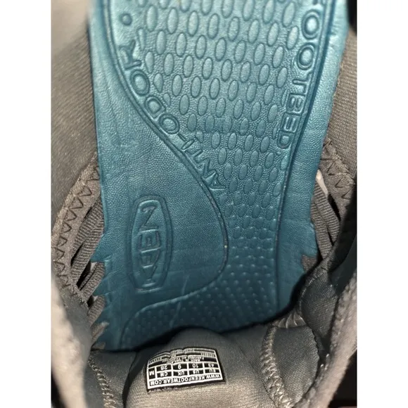 Keen Uneek Mens Slip On Rope Cord Weave Sandals Gray Teal Hiking River Size 10