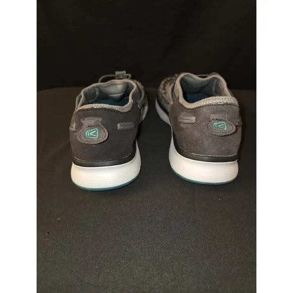 Keen Uneek Mens Slip On Rope Cord Weave Sandals Gray Teal Hiking River Size 10