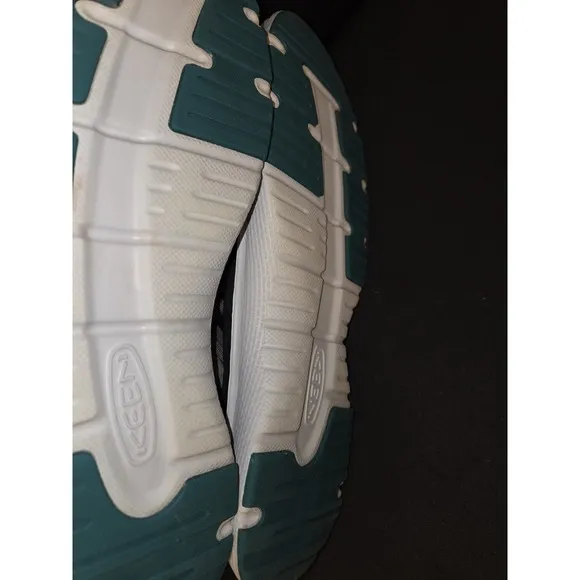 Keen Uneek Mens Slip On Rope Cord Weave Sandals Gray Teal Hiking River Size 10