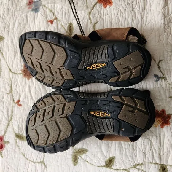 Keen Newport Sandals Men 11 Brown Leather Waterproof Sport Hiking  Sanitized RTW