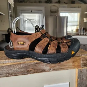 Keen Newport Sandals Men 11 Brown Leather Waterproof Sport Hiking  Sanitized RTW