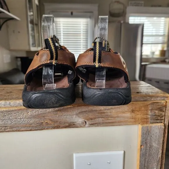 Keen Newport Sandals Men 11 Brown Leather Waterproof Sport Hiking  Sanitized RTW