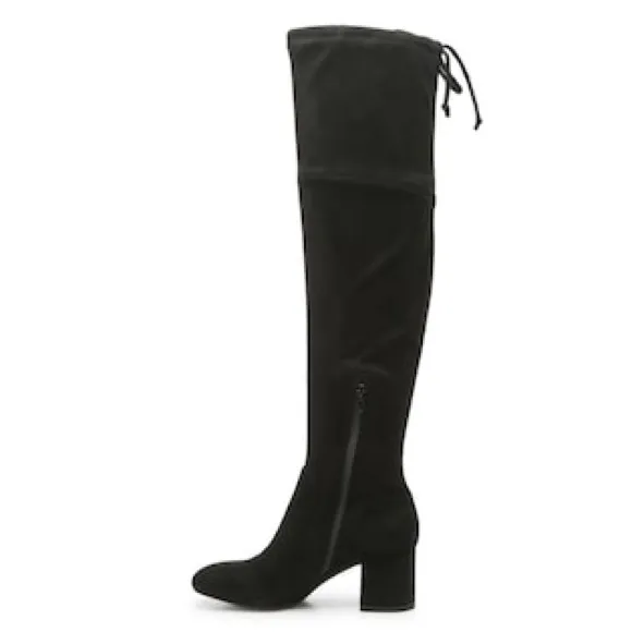 Kelly &amp; Katie Black Camoscia Suede Tarq Over-The-Knee Wide Calf Boots Size 8.5