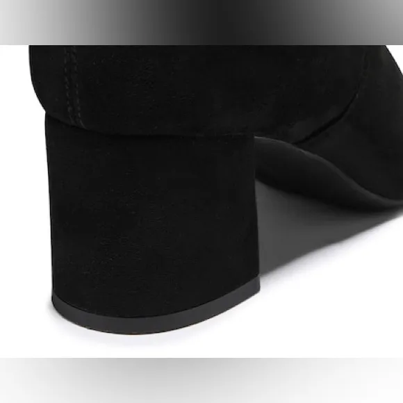 Kelly &amp; Katie Black Camoscia Suede Tarq Over-The-Knee Wide Calf Boots Size 8.5