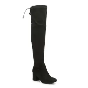 Kelly &amp; Katie Black Camoscia Suede Tarq Over-The-Knee Wide Calf Boots Size 8.5