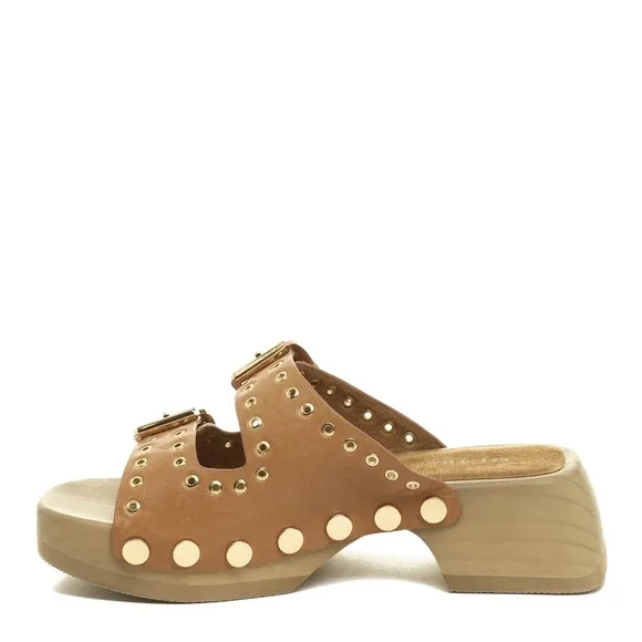 Kelsi Dagger Jolt Tan Clog Sandals
