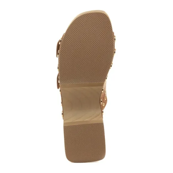Kelsi Dagger Jolt Tan Clog Sandals