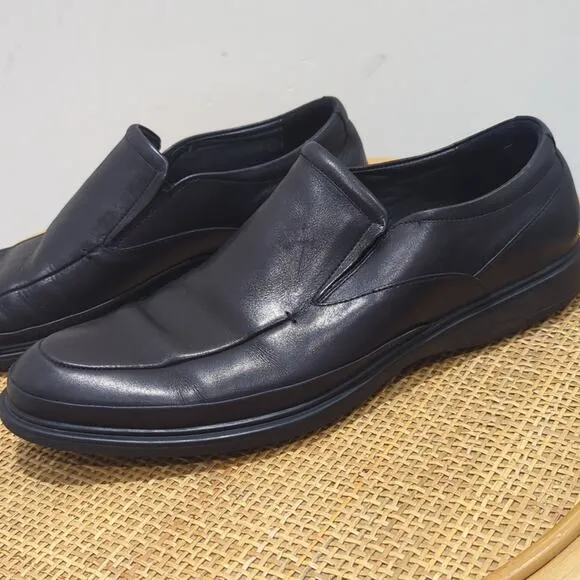 Kenneth Cole New York Mid-Way Dress Shoes Men's 11.5 Leather Loafers Black