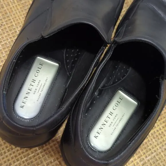 Kenneth Cole New York Mid-Way Dress Shoes Men's 11.5 Leather Loafers Black