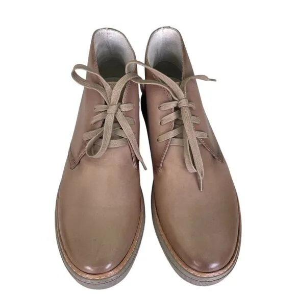 Kenneth Cole Silver Technology Men's Leather Lace Up Ankle Boots Tan Size 7.5