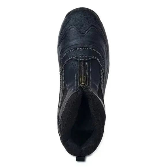 KHOMBU Boots Men's 9 Mason Outdoor Waterproof Rugged Slip-on Zipper Front Shoes