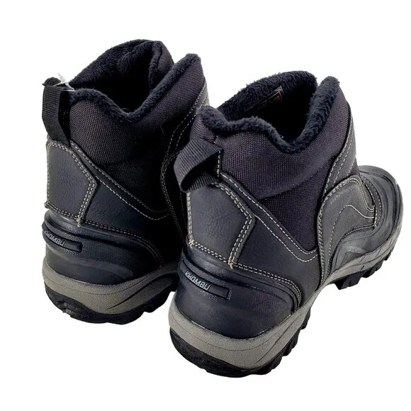 KHOMBU Boots Men's 9 Mason Outdoor Waterproof Rugged Slip-on Zipper Front Shoes