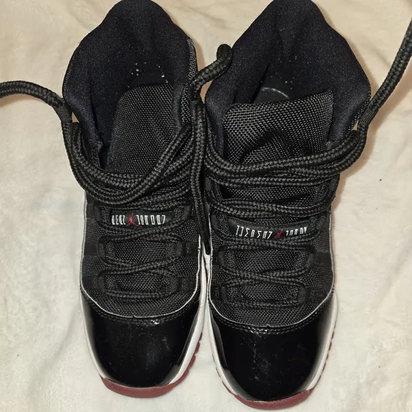 Kids Black and Red Jordan Sneakers