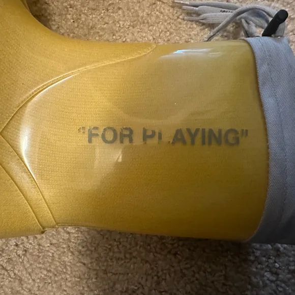 Kids Off-White logo rain boots