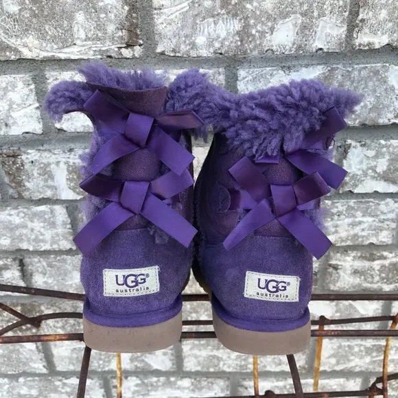 Kids Purple Bailey Bow Boots