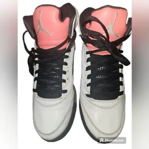Kids Air Jordan 5 Retro GS 'Sunblush' Youth Sneakers 440892-115 size 7.5