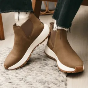Kizik Toronto Brown Chelsea Boots Slip On Womens Size 6.5 Mens 5