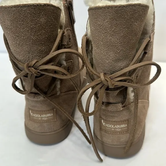 Koolaburra by Ugg Sheep Trim Lined Shazi Water Resistant Slip on Round Toe Boots